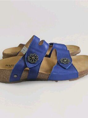 NEW Haflinger Pansy Sandal: US 11 / EU 42, Lilac leather/cork adjustable support